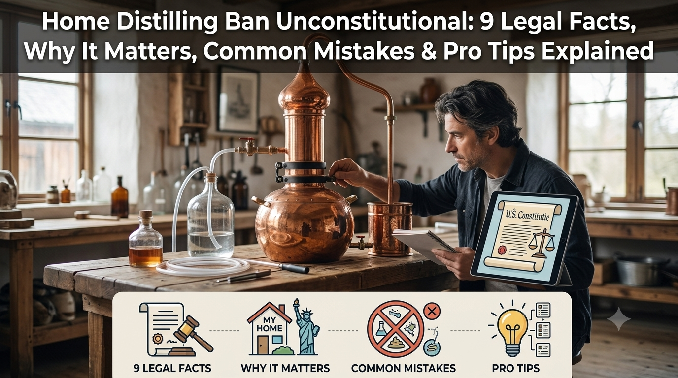 Home Distilling Ban Unconstitutional: 9 Legal Facts, Why It Matters, Common Mistakes & Pro Tips Explained
