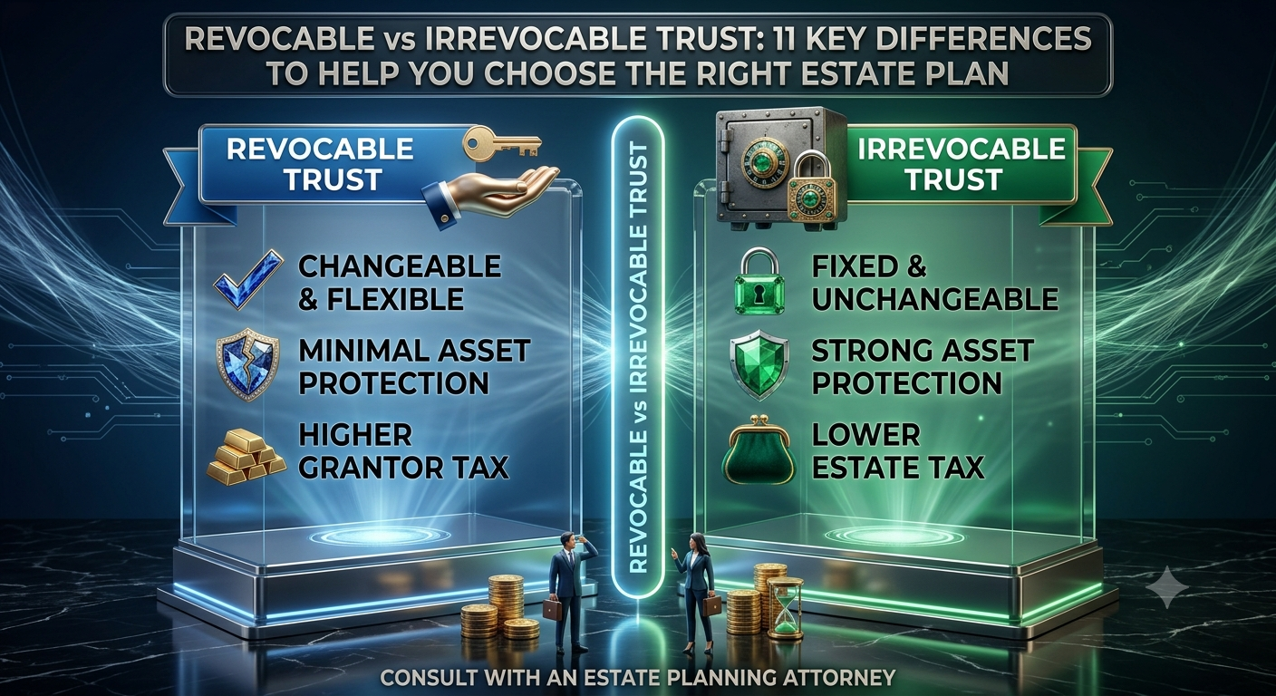 Revocable vs Irrevocable Trust: 11 Essential Differences Every Family Should Know
